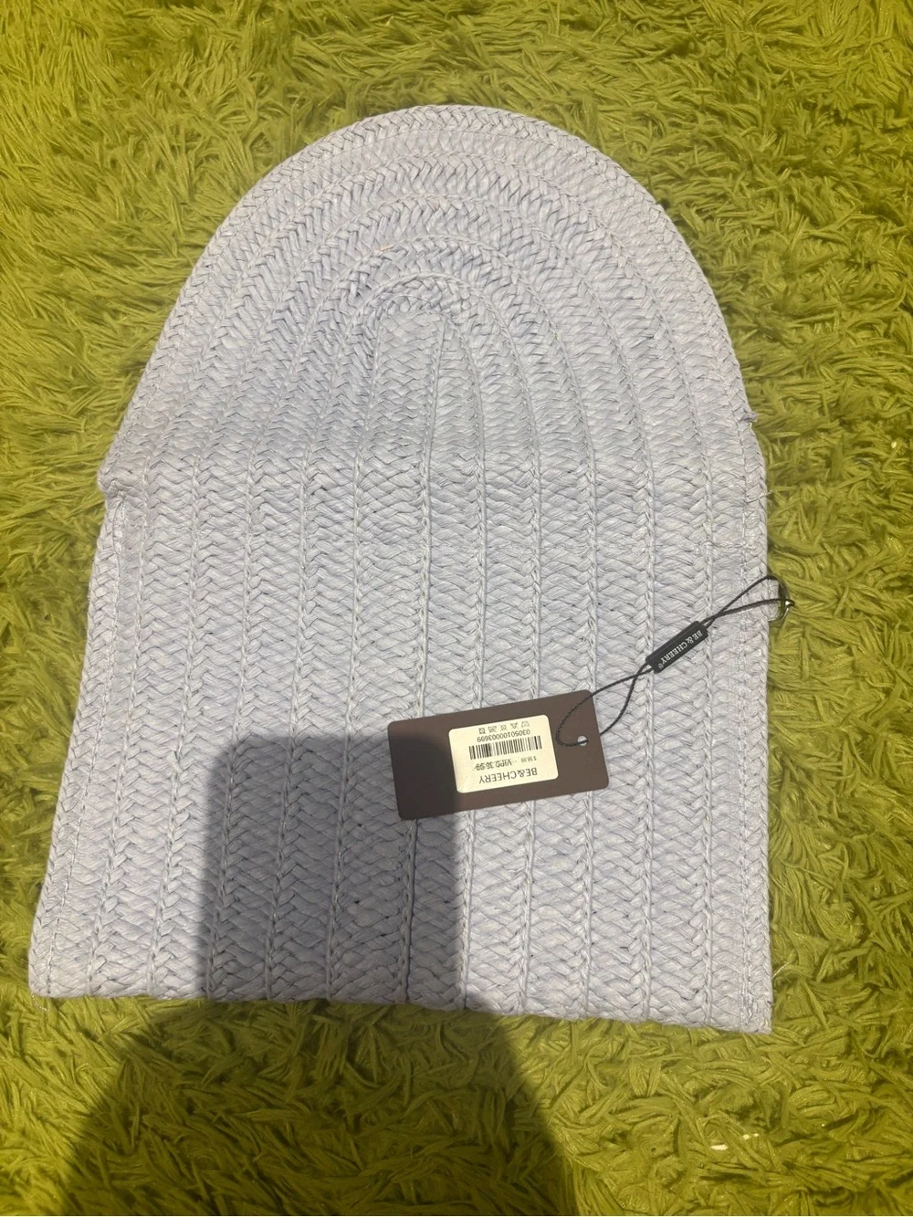 Woven Cotton Clutch Bag in Light Lavender